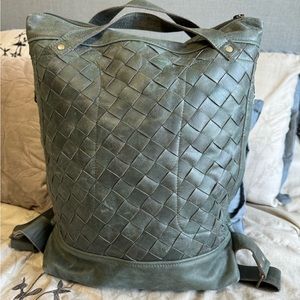 Milloo Minos-13 Leather Backpack in Green